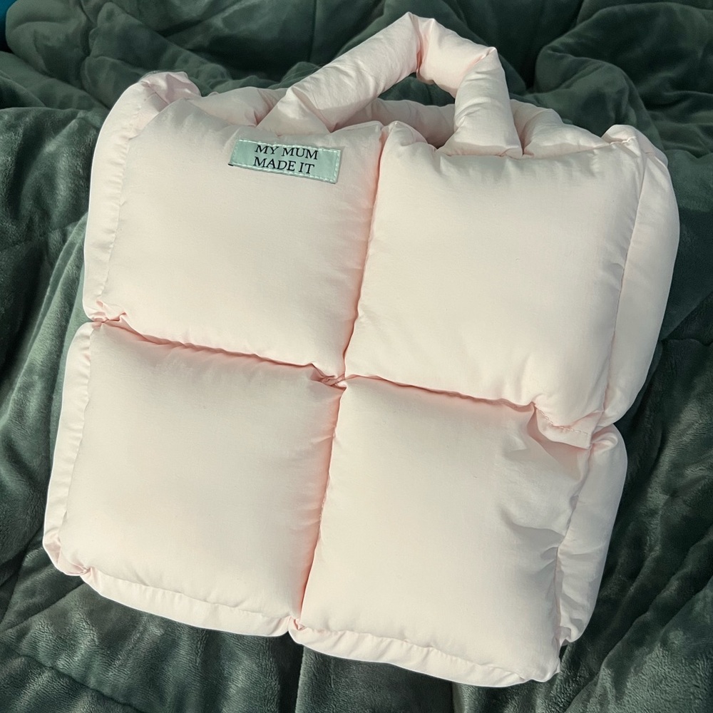 My Mum Made It pink puffer bag NWOT